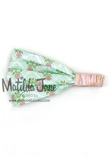 Matilda Jane (Hello Lovely) Aqua Rose Headband - OS - NEW NO TAGS