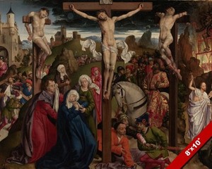 CRUCIFIXION OF JESUS CHRIST CHRISTIAN CLASSICAL PAINTING ART REAL