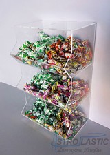 Contenitore porta caramelle in plexiglass 6 scomparti cubi
