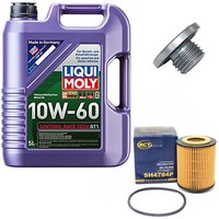 MotoröL Set 10W-60 5 Liter + ÖLfilter + Schraube FüR Opel Omega B Vectra B Astra