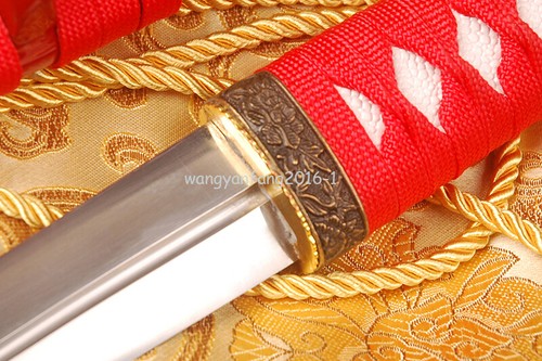 40 cm Espada Corta Hecha a Mano Tan afilada Samurai Japonés de Defensa Autopersonal - Imagen 10 de 11