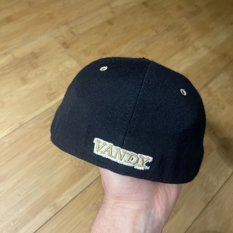 VTG Zephyr Z Vanderbilt Commodores Wool Fitted 7 Hat Cap **MISSING BUTTON SEE** - Image 4 of 4