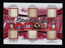 2019 Leaf Lumber Kings Stick Save Six Red 2/5 Terry Sawchuk Jacques Plante 05ga