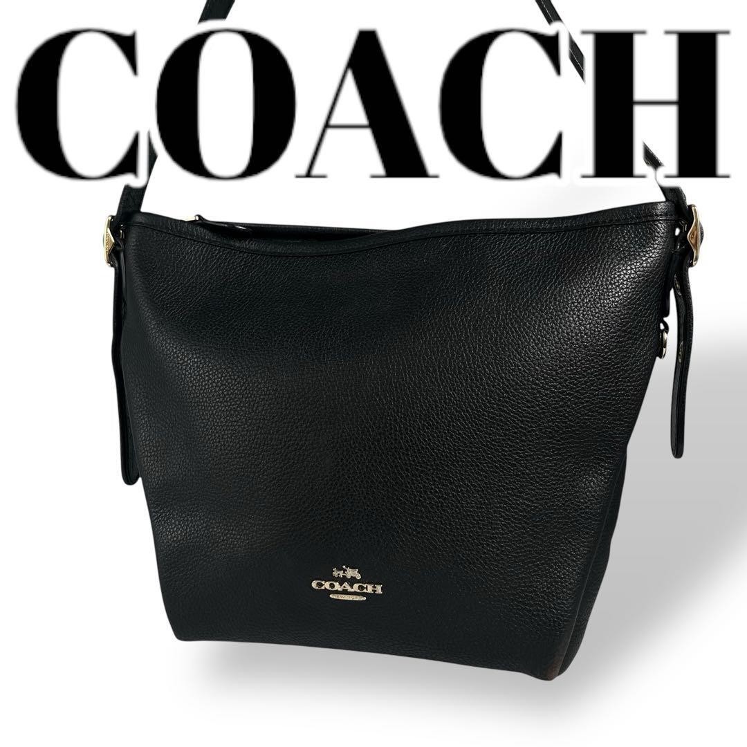 COACH Black Leather Diagonal Shoulder Bag Style 36536