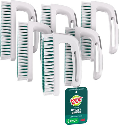 Small Utility Brush, Long Lasting Dish Brush with Handle for Scrubbing Cookware,