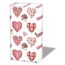 Taschent&uuml;cher 10 St&uuml;ck in der Packung 4-lagig  Herzen Blumen Valentinstag Mutter