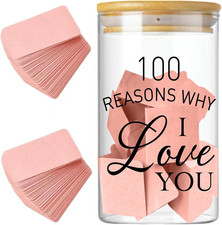 Love Memory Jar for Notes,Anniversary Couples Gifts for Boyfriend Girlfriend Hus
