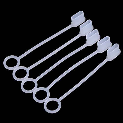 10Pcs Bouchon de Protection USB Type-C Câble Étui Prise Poussière Chargeur Couvercle avec Fil ~ NA - Photo 7 sur 12