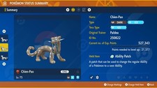 Paldea's Shiny Chien-Pao Treasures of Ruin EVENT Scarlet Violet HOME Legal