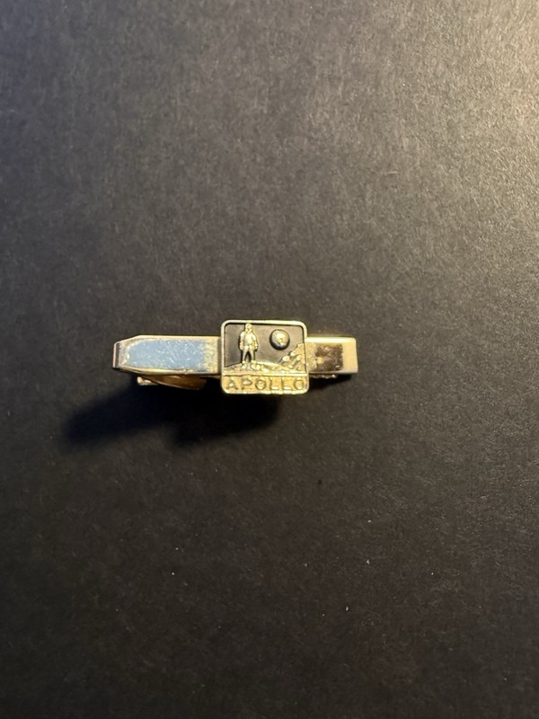 Vintage 1969 Apollo 11 Space Flight Moon Landing Tie Bar Clip July 20 Armstrong