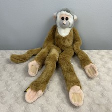 Wild Republic Monkey Plush Stuffed Animal Toy Tan Gray White Long Legs 1998
