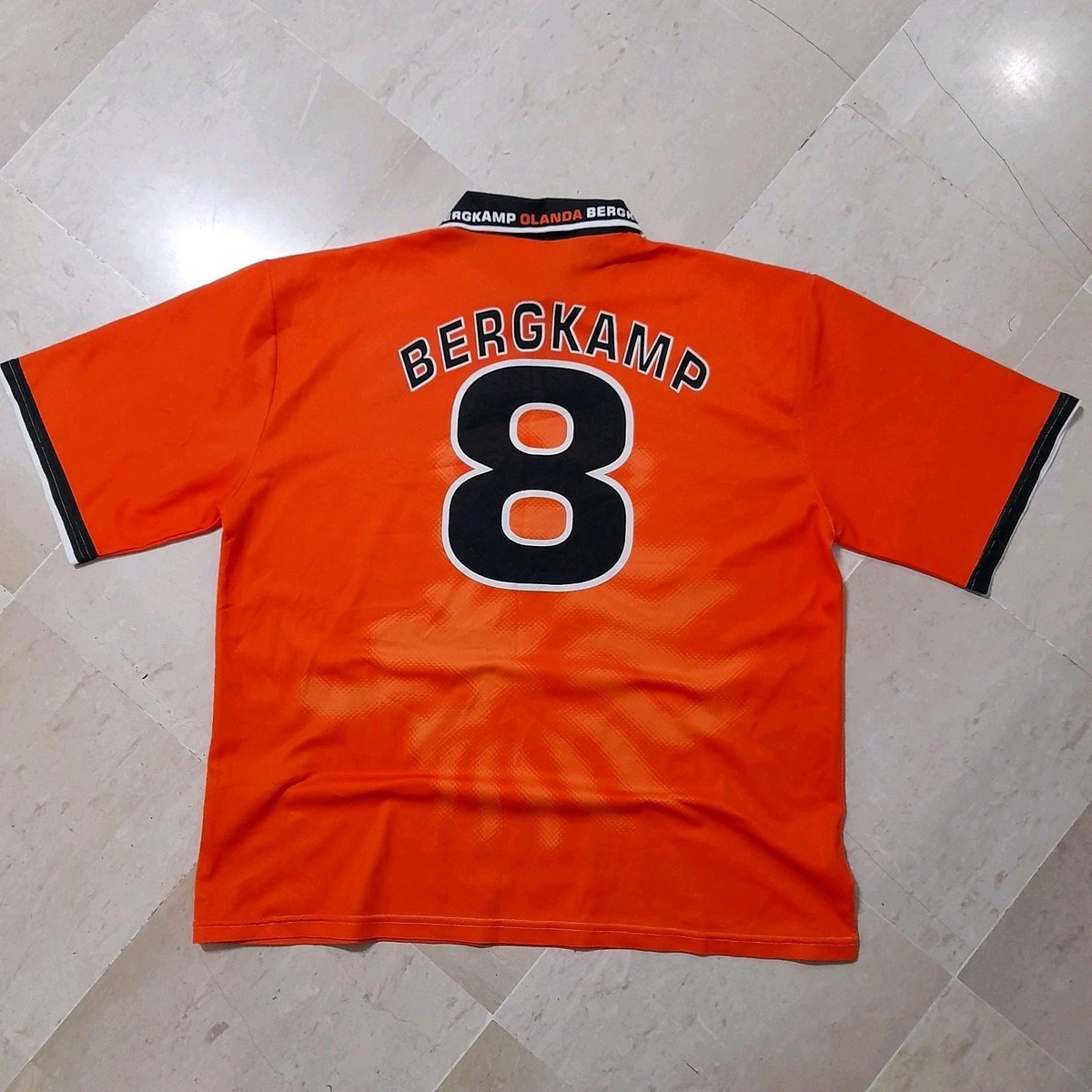 Vintage 1998 Holland Soccer Shirt XL – BERGKAMP #8 – Replica