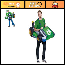 Adult Inflatable Super Mario Costume - Mario Kart Theme, One Size Fits Most