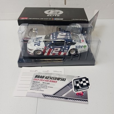 2020 Brad Keselowski #2 Miller Lite Patriotic 1/24 Coke 600 Win 1 of 454 Elite