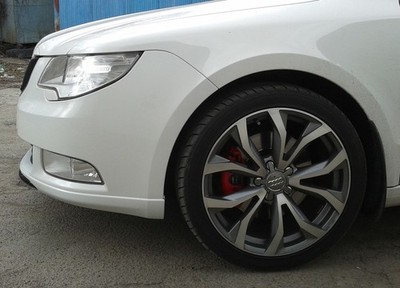 VRS Look Front Bumper Lower Spoiler For Skoda Superb MK2 08-13 Splitter/ Skirt