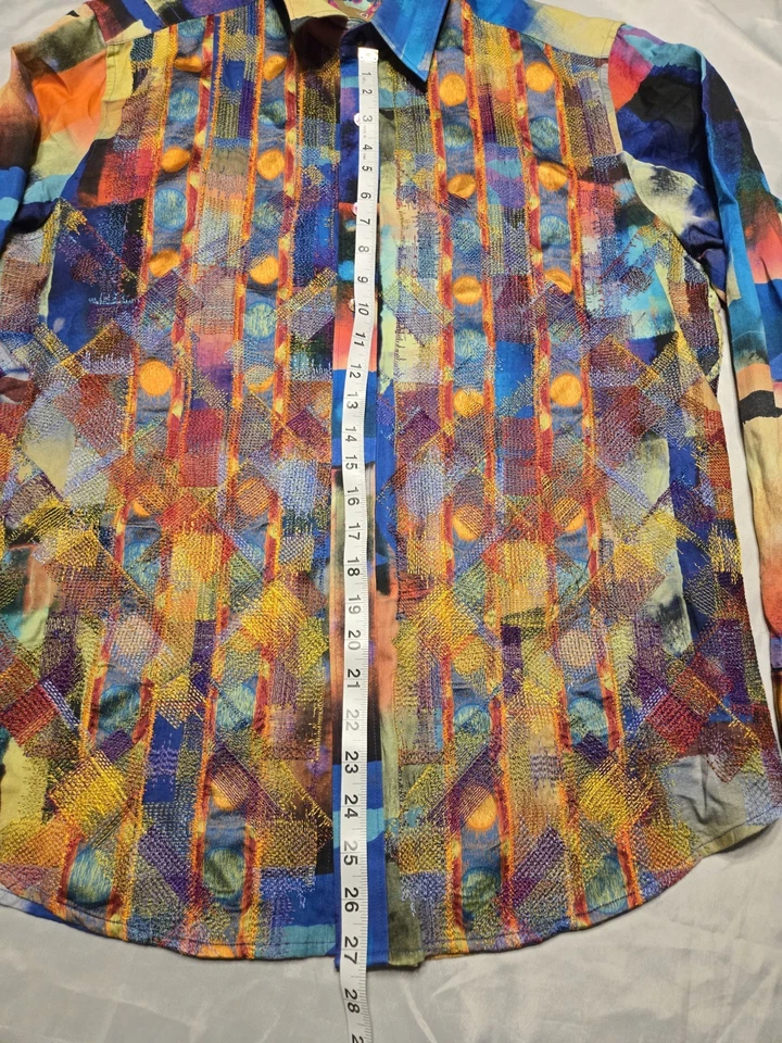 Camisa Robert Graham Edición Limitada Coleccionistas 241/645 Clásica Para Hombres LG Impresión Artística Foto 2 de 4