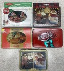 Coca-Cola Christmas Playing Cards With Tins Lot Of (5) — photo 1
