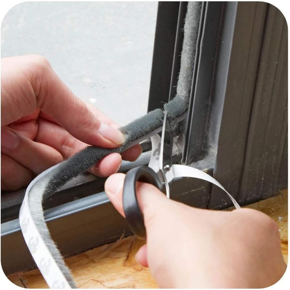 Felt Weather Stripping Door Seal Brush for Sliding Windows, Pile Self Adhesiv...