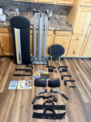 TOTAL GYM FIT  SQUAT STAND AB CRUNCH CARDS LOADED EXCELLENT