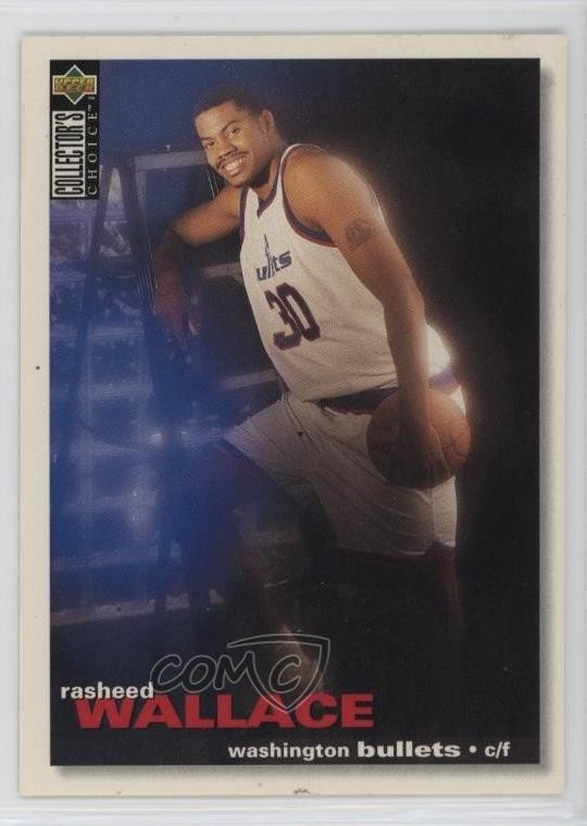 1995-96 Collector's Choice International French II Rasheed Wallace Rookie RC 8sr