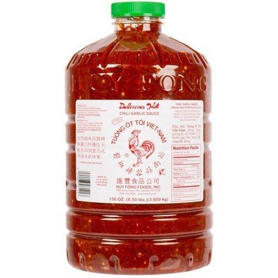 Huy Fong Chili Garlic Sauce 136.0 oz 5 Pound Dipping Wings Thai Spicy Condiment