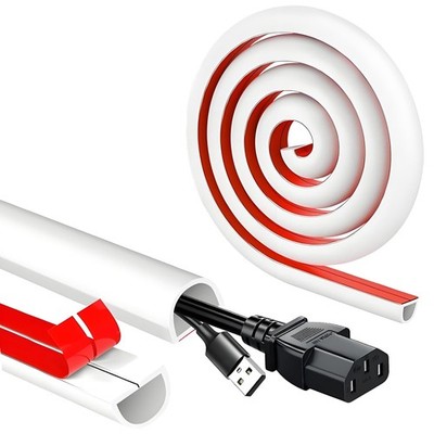 2M Flexible White Rubber Cable Duct, Self Adhesive Cable Tray & Conductu...