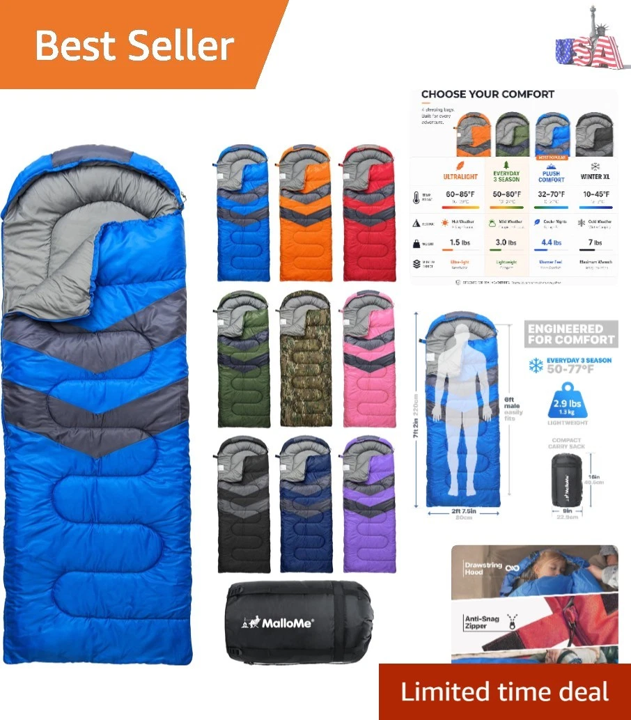 Sleeping Bags for Adults Cold Weather & Warm - Backpacking Camping Sleeping B...