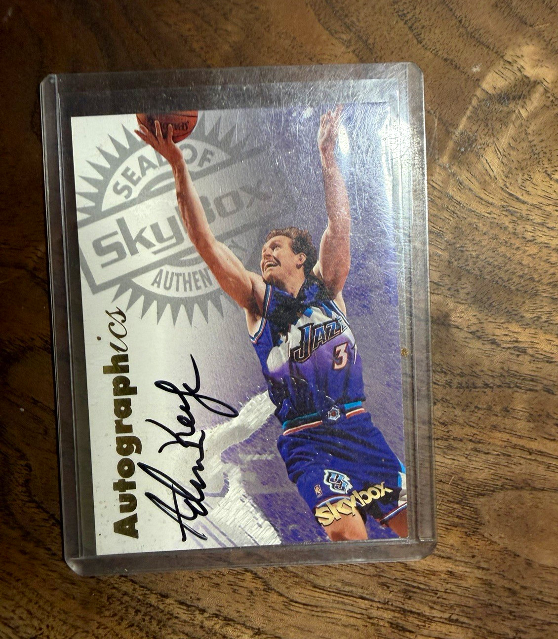 SkyBox 1997-98 Skybox Premium Autographics Adam Keefe Utah Jazz Auto