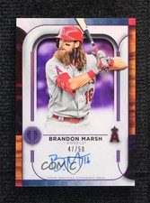 2022 Topps Tribute Tribute Auto Purple 47/50 Brandon Marsh #TA-BM Auto 15mj