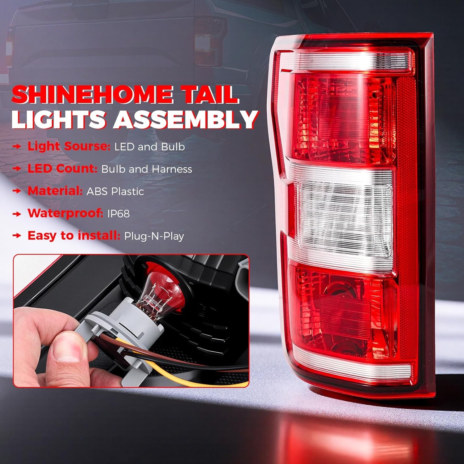 F150 Tail Lights Assembly Compatible With 2018 2019 2020 Ford F150 Left Driver S