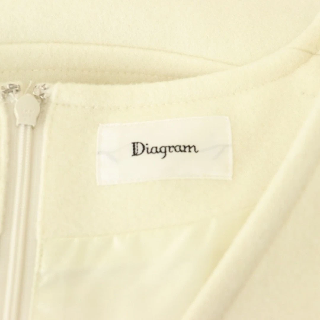 OFF WHITE Abito Diagram Grace Continental Punchf senza maniche 38 bianco sporco ES usato6a51