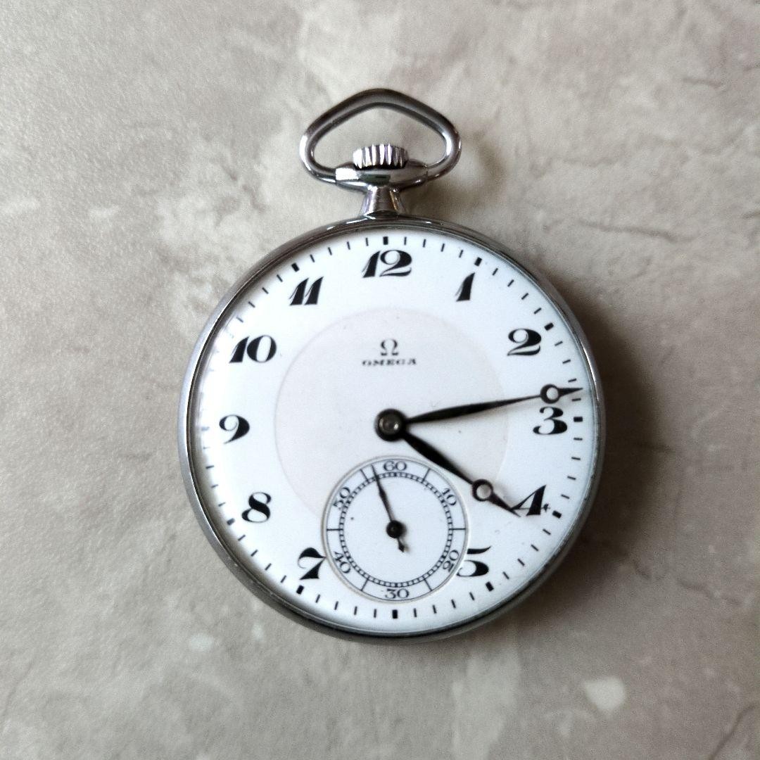 Omega Manual Hand-Winding Pocket Watch Antique Sub-Dial 1920s Not