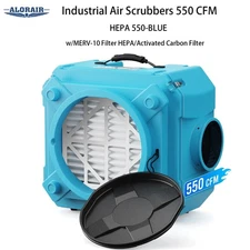 ALORAIR Air Scrubber 3 Stage Filtr Stackable Negative Air Purifier Industrial