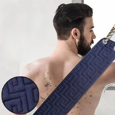 Exfoliating Back Scrubber Towel Strip Shower Bath Spa Skin Body Wash Cloth Soft