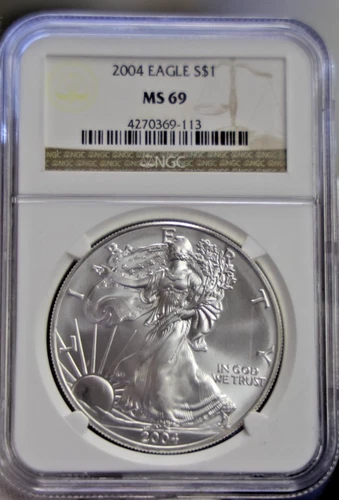 2004 US Silver Eagle $1 NGC MS69