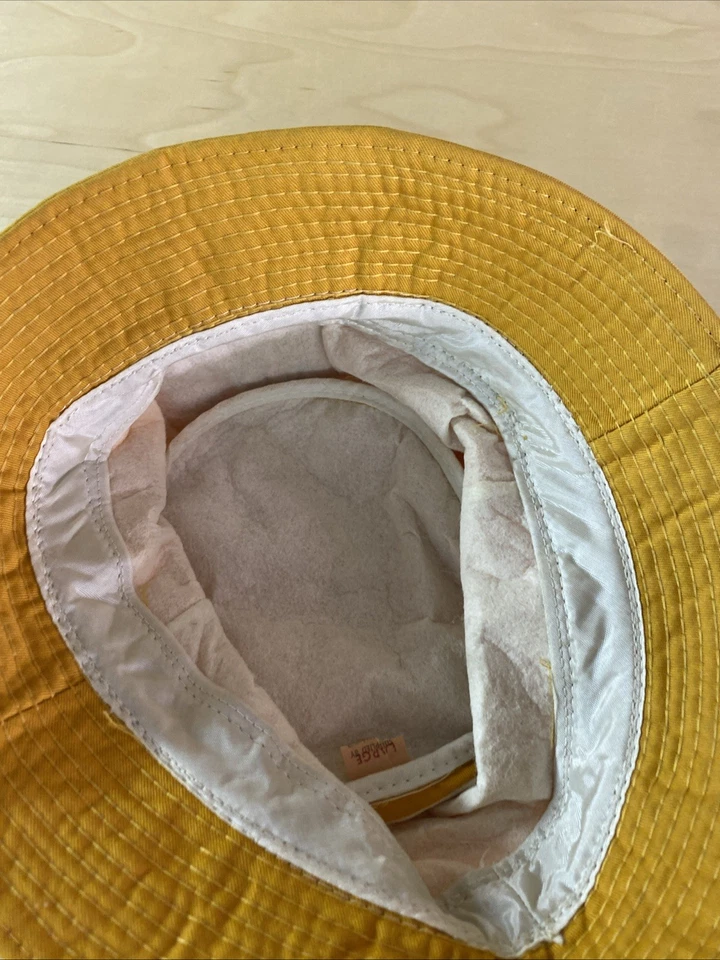 Gorra de cubo amarilla Caterpillar de colección con logotipo de gato CAT parche eléctrico diésel grande Foto 3 de 3