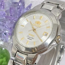 Reloj Pulsera Hombre Orient Tres Estrellas Plata Blanco Cristal 17.5cm/6.9in