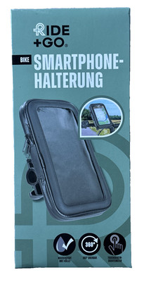 Ride+Go Smartphonehalterung, Fahrrad Motorrad 360° drehbar, wasserdicht, neu&ovp