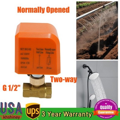 1/2'' Motorized Ball Valve N/O Motorized Ball Valve 2-wire Normally Opened Brass