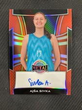 2025 Leaf Metal Women of Sport Autograph Prismatic Orange #BA-AS1 Ajša Sivka /7