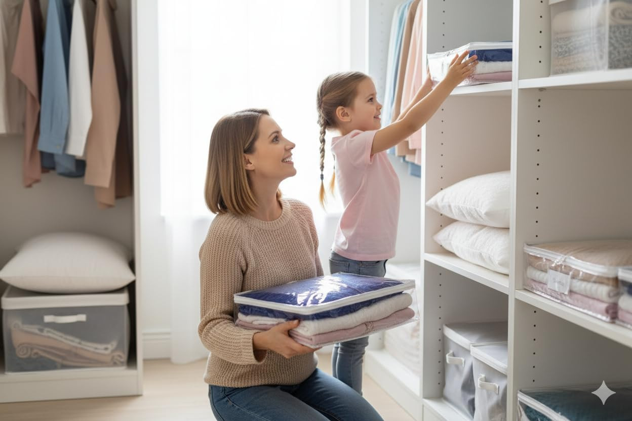 Clear Underbed Storage Bag, Durable Vinyl Material to Shield Your Contents from 