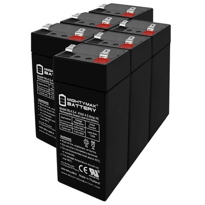 Mighty Max 4 Volt 4.5AH F1 SLA Battery Compatible With Delta DT4045 - 6 Pack