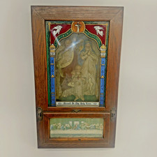 Antique Last Rite Sick Call Religious Shadowb...