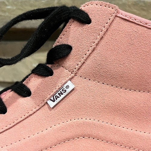 Vans Lizzie Armanto Eco-Cush High-Top Sneakers in Pink Suede and Black - Picture 5 of 11