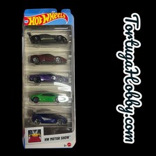 2025 - Hot Wheels - 5 Car Pack - Motor Show Included Ferrari In Pack