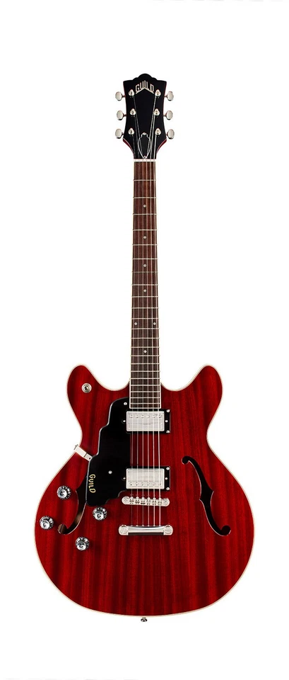 Guitarra Eléctrica Guild Starfire I DC Zurda Semi-Hueca, Palo de Rosa Rojo Cereza Foto 2 de 3
