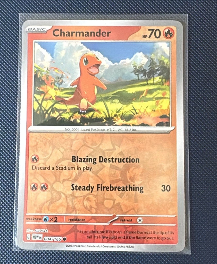 Charmander 004/165 Reverse Holo NM Pokemon Card Scarlet & Violet 151