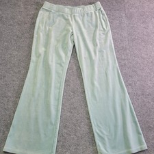 Y2K WOMEN'S JUICY COUTURE OG BIG BLING VELOUR TRACK PANTS Size Large