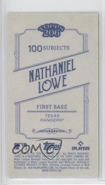 2022 Topps 206 Series 4 Wood Paper Stock /20 Nate Lowe #W4-73 - Image 2 of 2