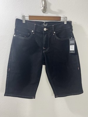 新品‼️TRUE RELIGION RICKY SN FLAP SHORT 30 True Religion Ricky Black Rinse SN Flap Denim Short Mens Size 30